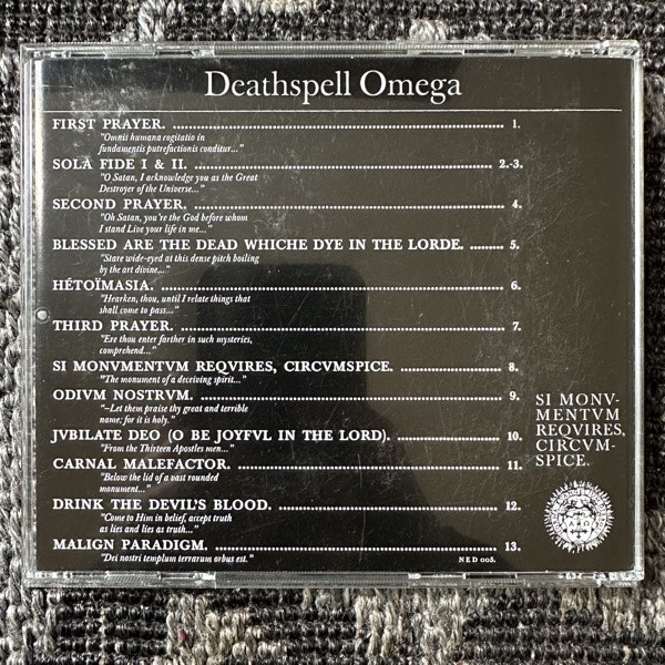 DEATHSPELL OMEGA Si Monvmentvm Reqvires, Circvmspice. (Norma Evangelium Diaboli – France repress) (EX) CD