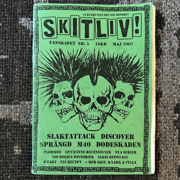 SKITLIV Nr 5 2007 (Incl. beer coaster) (VG+) FANZINE