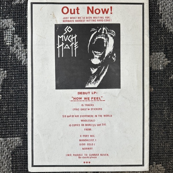 SUBCORE Nr. 1 (VG+) FANZINE