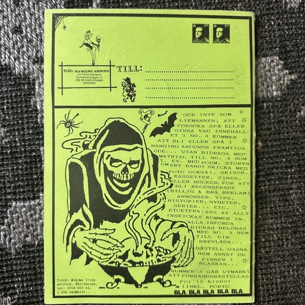 HANGING AROUND #2 (VG+) FANZINE