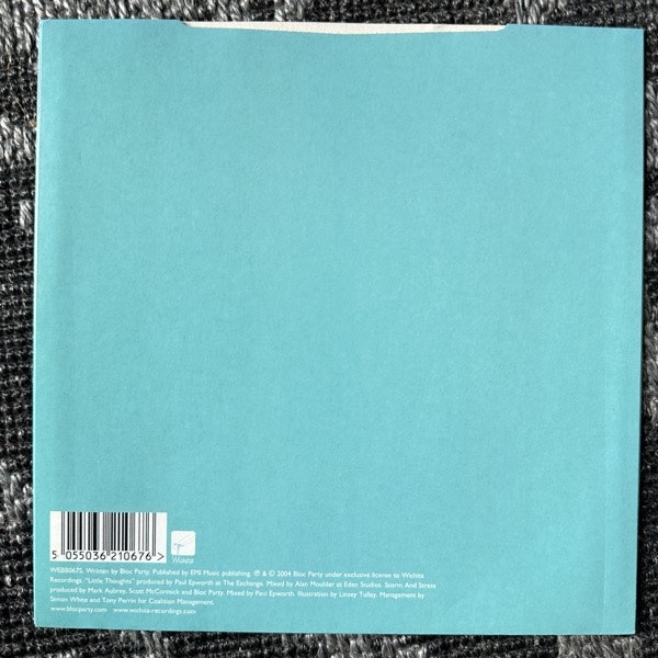 BLOC PARTY Little Thoughts / Storm And Stress (Blue vinyl) (Wichita - UK original) (EX/NM) 7"