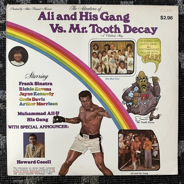 MUHAMMAD ALI & THE ALI GANG The Adventures Of Ali And His Gang Vs. Mr. Tooth Decay (Volume 1) (St. John's Fruit And Vegetable Co. - USA original) (VG+) LP