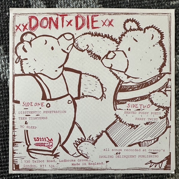 HUGGY BEAR Don't Die (Wiiija - UK original) (EX/VG+) 7"