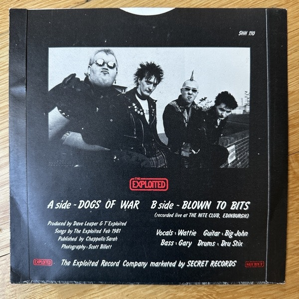 EXPLOITED, the Dogs Of War (Secret - UK original) (VG+) 7"