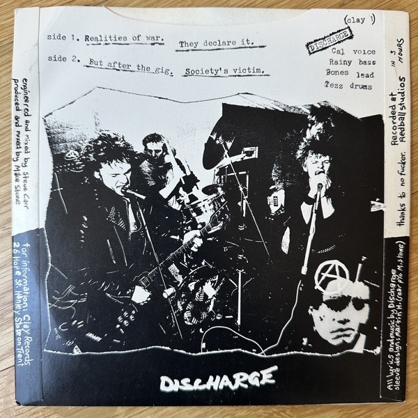 DISCHARGE Realities Of War (Clay - UK repress) (VG+) 7"