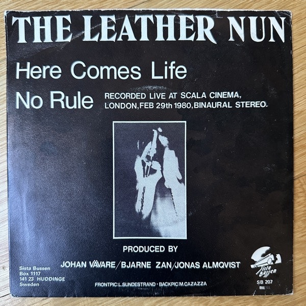 LÄDERNUNNAN / THE LEATHER NUN Ensam I Natt (Sista Bussen - Sweden original) (VG) 7"