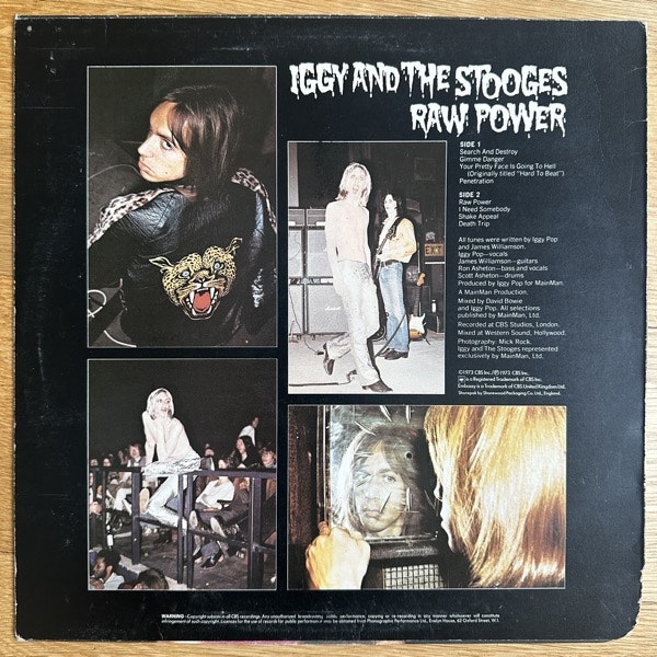 IGGY AND THE STOOGES Raw Power (Embassy - Europe 1977 reissue) (VG/VG-) LP