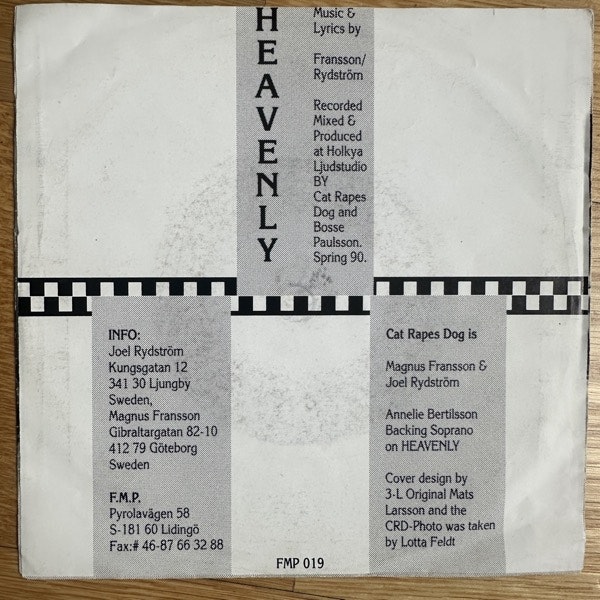 CAT RAPES DOG American Dream (Front Music - Sweden original) (VG+) 7"