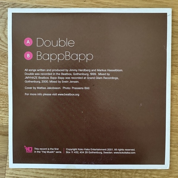 JMYHAZE BEATBOX Double (Pink vinyl) (Hej Musik - Sweden original) (EX) 7"