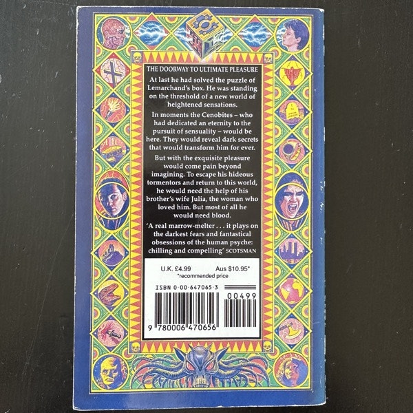 HELLBOUND HEART, the Clive Barker (VG) BOOK