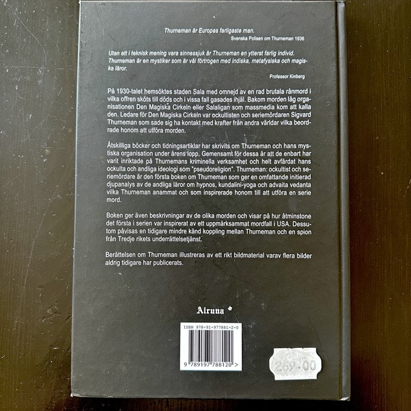 THURNEMAN Ockultist och Seriemördare (EX) BOOK