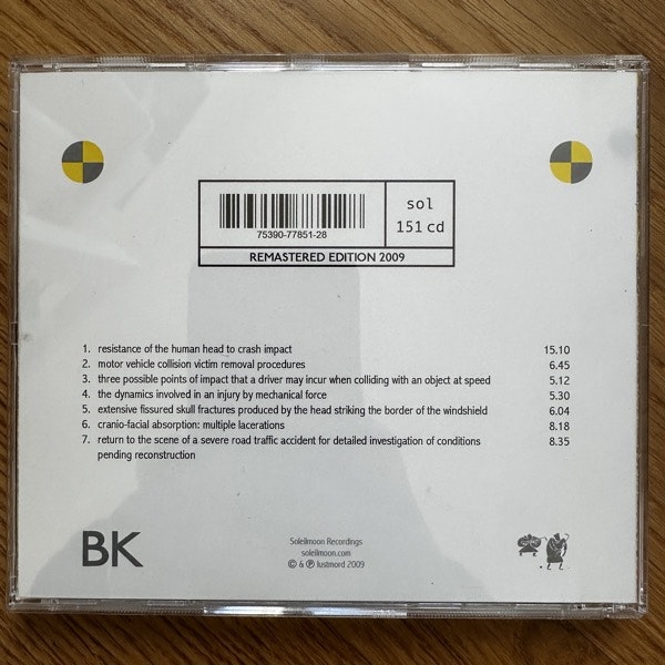 ISOLRUBIN BK Crash Injury Trauma (Soleilmoon - USA reissue) (NM) CD