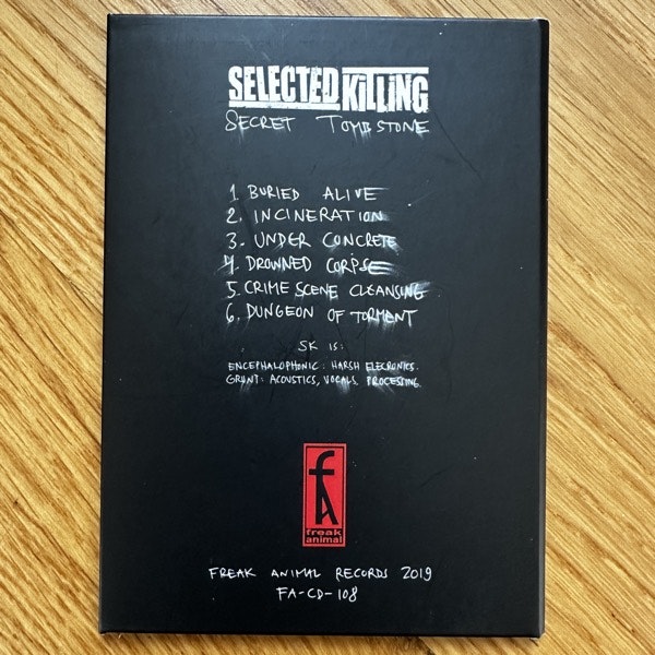 SELECTED KILLING Secret Tombstone (Freak Animal - Finland original) (NM) 3" CD