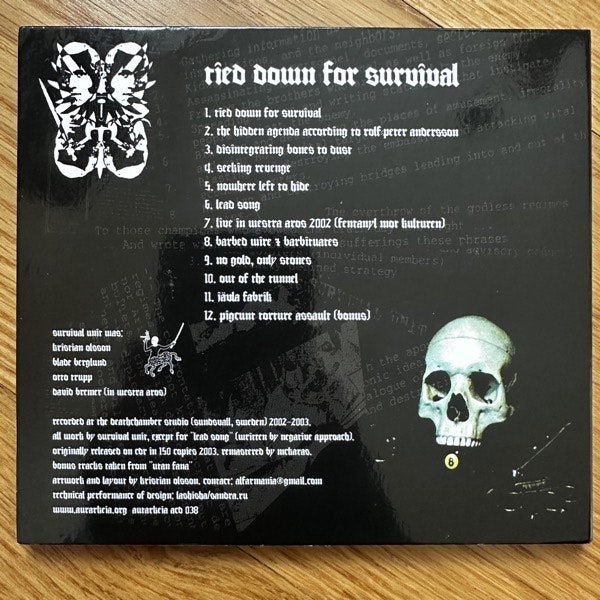 SURVIVAL UNIT Tied Down For Survival (Autarkeia – Lithuania reissue) (NM) CD