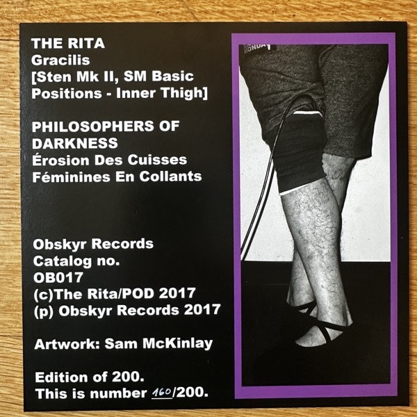 RITA, the / PHILOSOPHERS OF DARKNESS Gracilis (Purple vinyl) (Obskyr - Sweden original) (NM) 7"