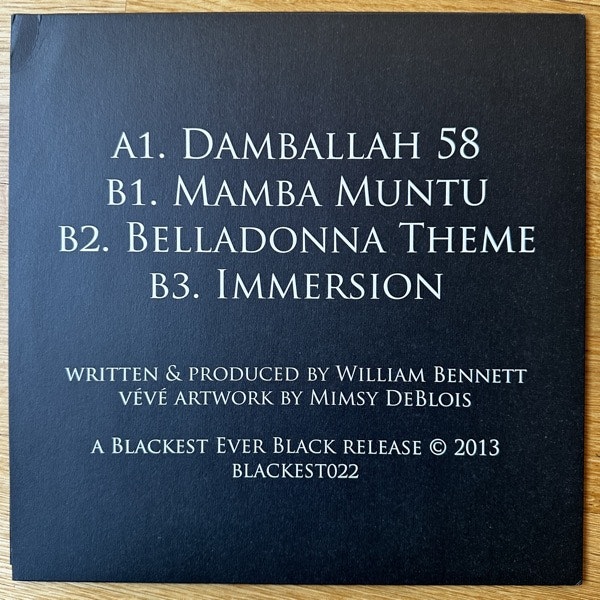 CUT HANDS Damballah 58 (Blackest Ever Black – UK original) (EX/VG+) 12" EP