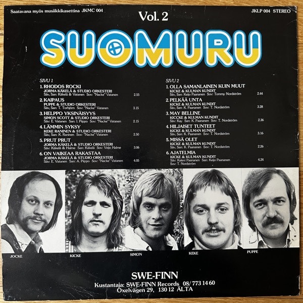 VARIOUS Suomuru Vol. 2 (Swe-Finn - Sweden original) (VG/VG+) LP