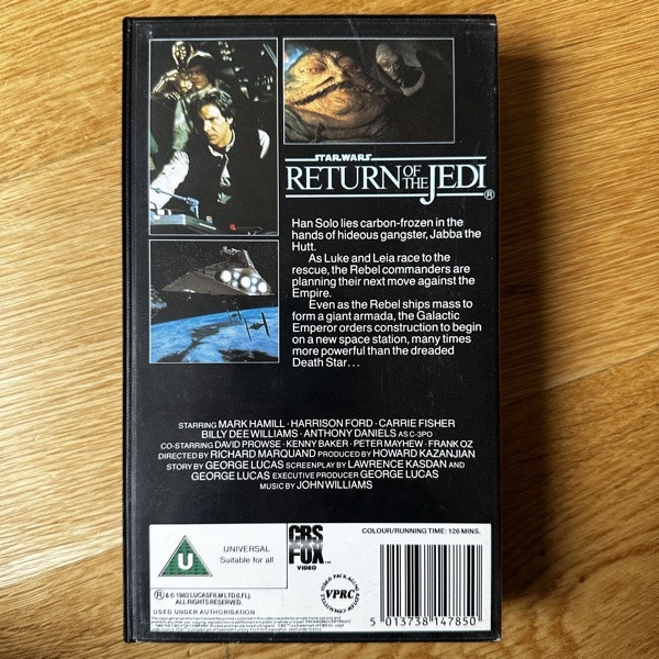STAR WARS Return of the Jedi (EX) VHS