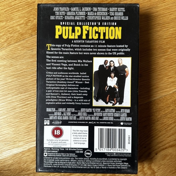 PULP FICTION Special Edition (EX) VHS