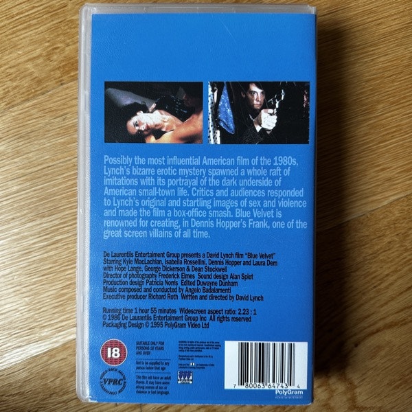 BLUE VELVET (EX) VHS