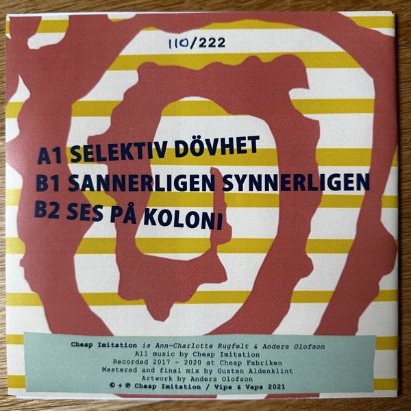 CHEAP IMITATION Selektiv Dövhet (Vips & Vaps – Sweden original) (EX/NM) 7"