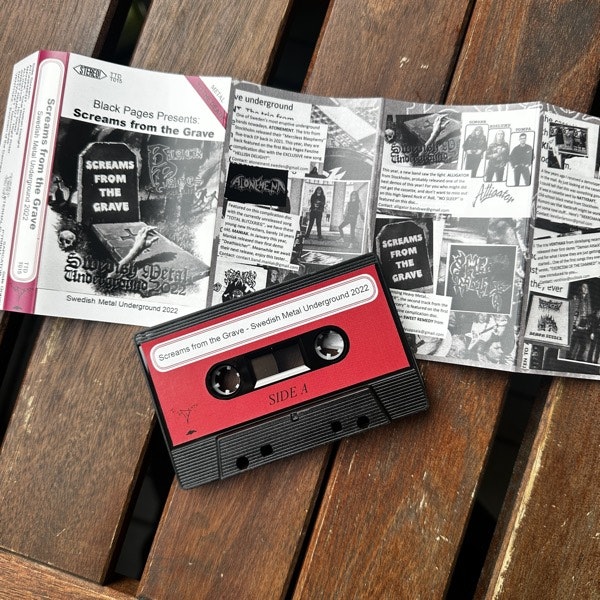 VARIOUS Black Pages Present: Screams From The Grave (To the Death - Sweden original) (NM) TAPE