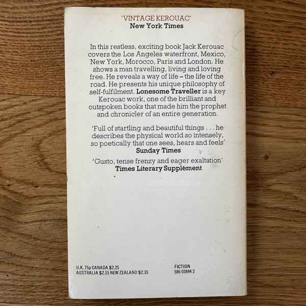 JACK KEROUAC Lonesome Traveller (Panther 1977) (VG+) BOOK