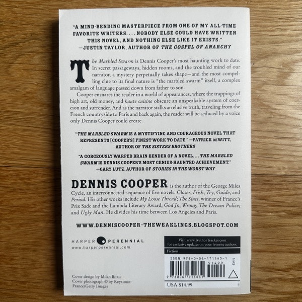DENNIS COOPER The Marbled Swarm (Harper 2011) (NM) BOOK