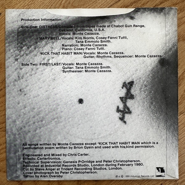 MONTE CAZAZZA Something For Nobody (Industrial - UK original) (VG+/EX)
