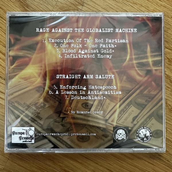 RAGE AGAINST THE GLOBALIST MACHINE / STRAIGHT ARM SALUTE A Joined Spear Through The Heart Of The Modern World (Europa Erwache - Finland original) (SS) CD