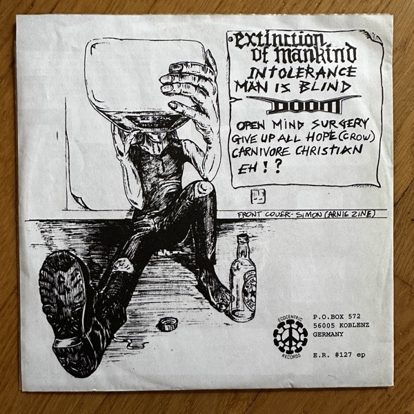 EXTINCTION OF MANKIND / DOOM Doomed To Extinction (Ecocentric - Germany original) (EX) 7"
