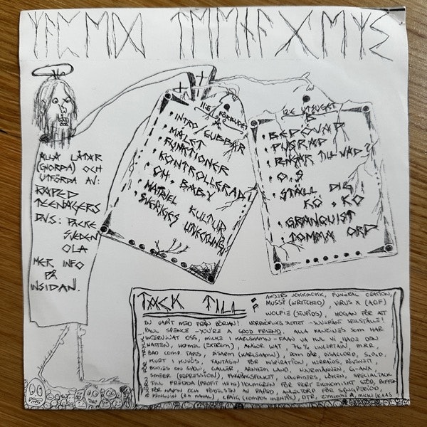 RAPED TEENAGERS ag Gillar Blommor. Jag Gillar Träd. Jag Gillar Naturen Som Den Är. (Self released - Sweden original) (VG) 7"
