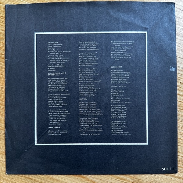 SYSTEM, the The System Is Murder (Spiderleg - UK original) (VG) 7"