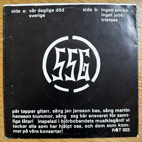 SUNE STUDS OCH GRÖNLANDSROCKARNA Vår Dagliga Död (Röt - Sweden original) (VG) 7"