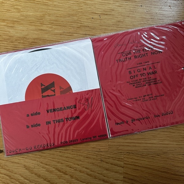 FIX, the Vengeance / Jan's Rooms (Signed) (Touch And Go - USA reissue) (EX) 2x7"