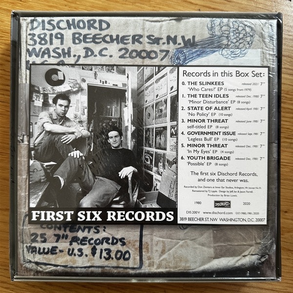 VARIOUS First Six Dischord Records (Dischord - USA reissue) (SS) 7x7" BOX