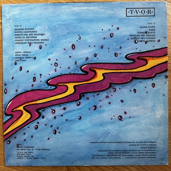 INDIGESTI Osservati Dall'Inganno (TVOR On Vinyl - Italy repress) (VG+/EX) LP