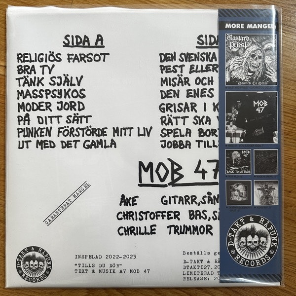 MOB 47 Tills Du Dör (D-Takt & Råpunk - Sweden original) (NM) LP
