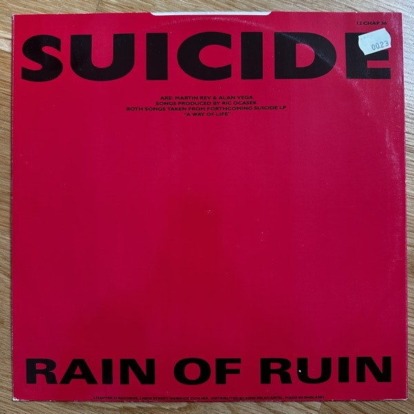 SUICIDE Surrender (Chapter 22 – UK original) (VG+) 12"