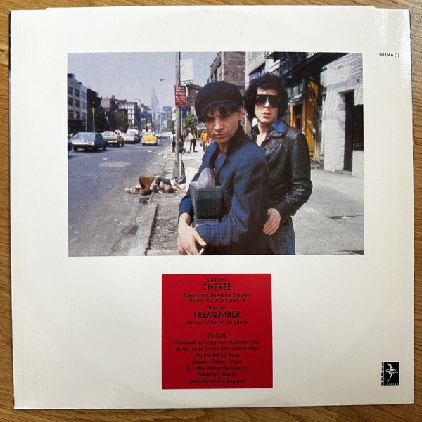 SUICIDE Cheree (Demon - UK reissue) (VG+) 12"