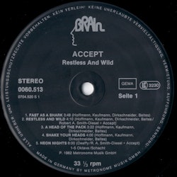 Accept – Restless And Wild | Lp