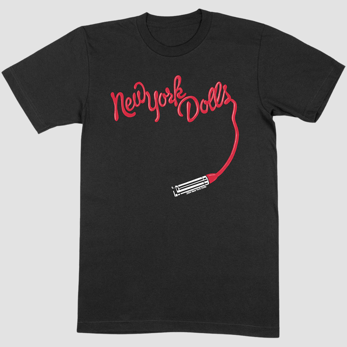 New York Dolls Unisex T-Shirt: Lipstick Logo (LARGE)