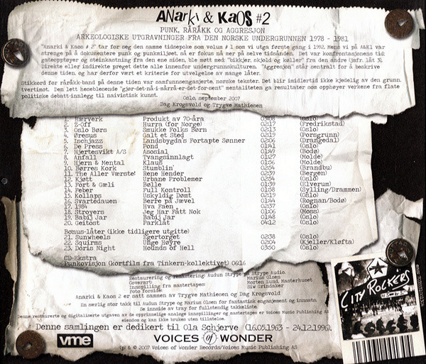 Various – Anarki & Kaos #2 |  Cd