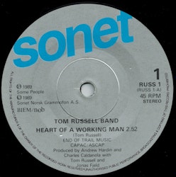 Tom Russell Band – Heart Of A Working Man. 7''