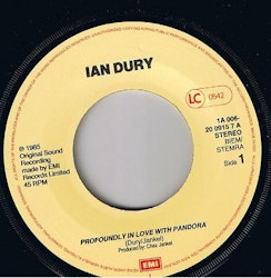 Ian Dury – Profoundly In Love With Pandora. 7''