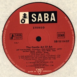 The Art Van Damme Quintet – The Gentle Art Of Art. Lp