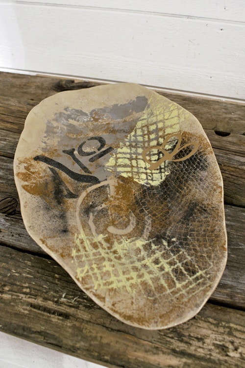 Handgjord keramik - Ovalt fat Fri form