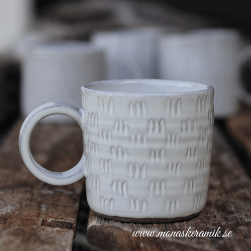 Lisa - Kaffe-/temugg "Small Three-in-a-row"- Handgjord keramik i stengods
