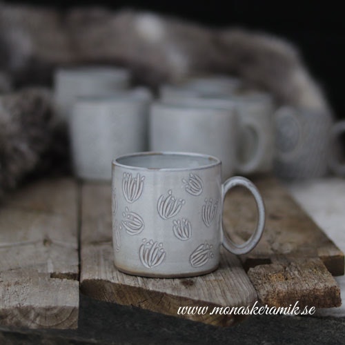 Lisa - Kaffe-/temugg "Dandillion"- Handgjord keramik i stengods