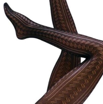 Strumpbyxa i bomull med stickat mönster 40 den XL Avignon